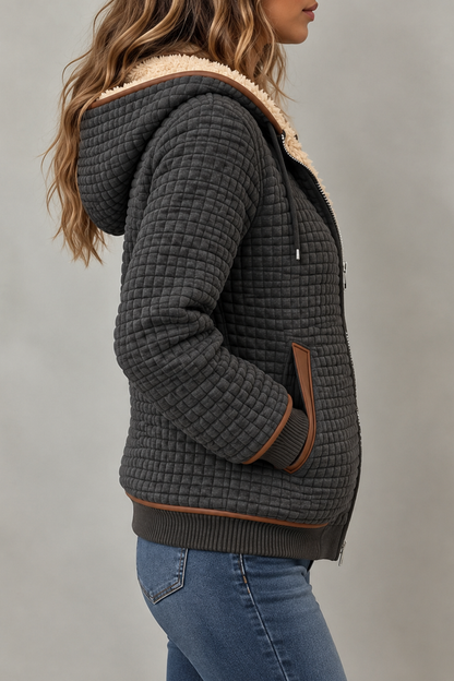 Astrid | Sherpa Lined Hooded Quilted Jacket