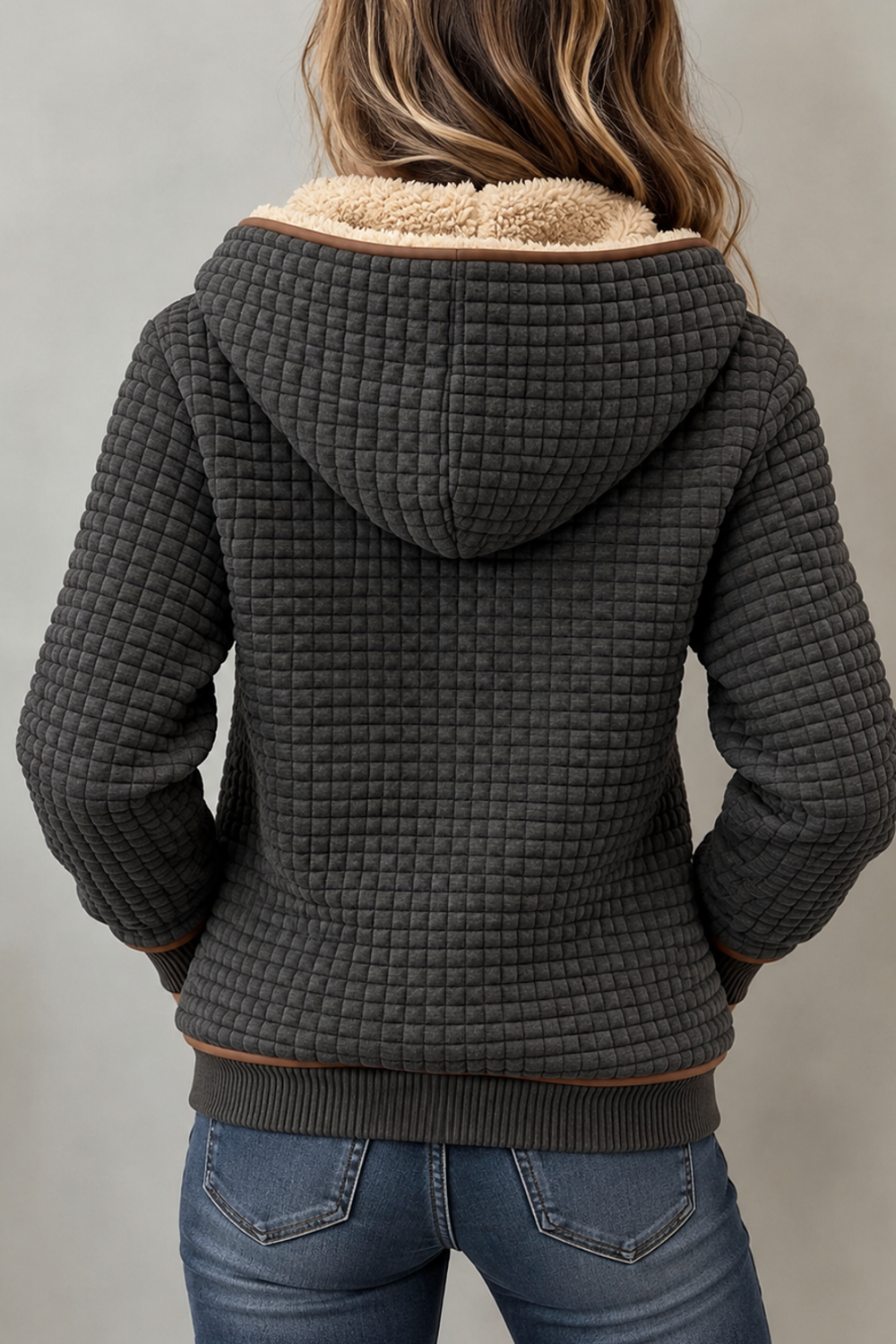 Astrid | Sherpa Lined Hooded Quilted Jacket