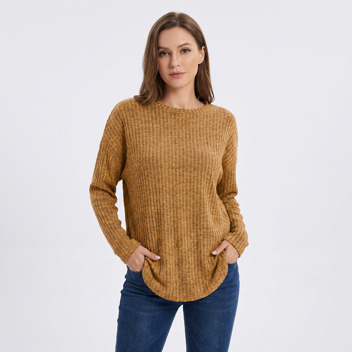 Willa | Waffle Knit Boat Neck Pullover