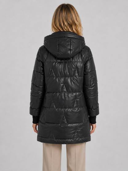 Isabella | Longline Hooded Quilted Puffer Coat