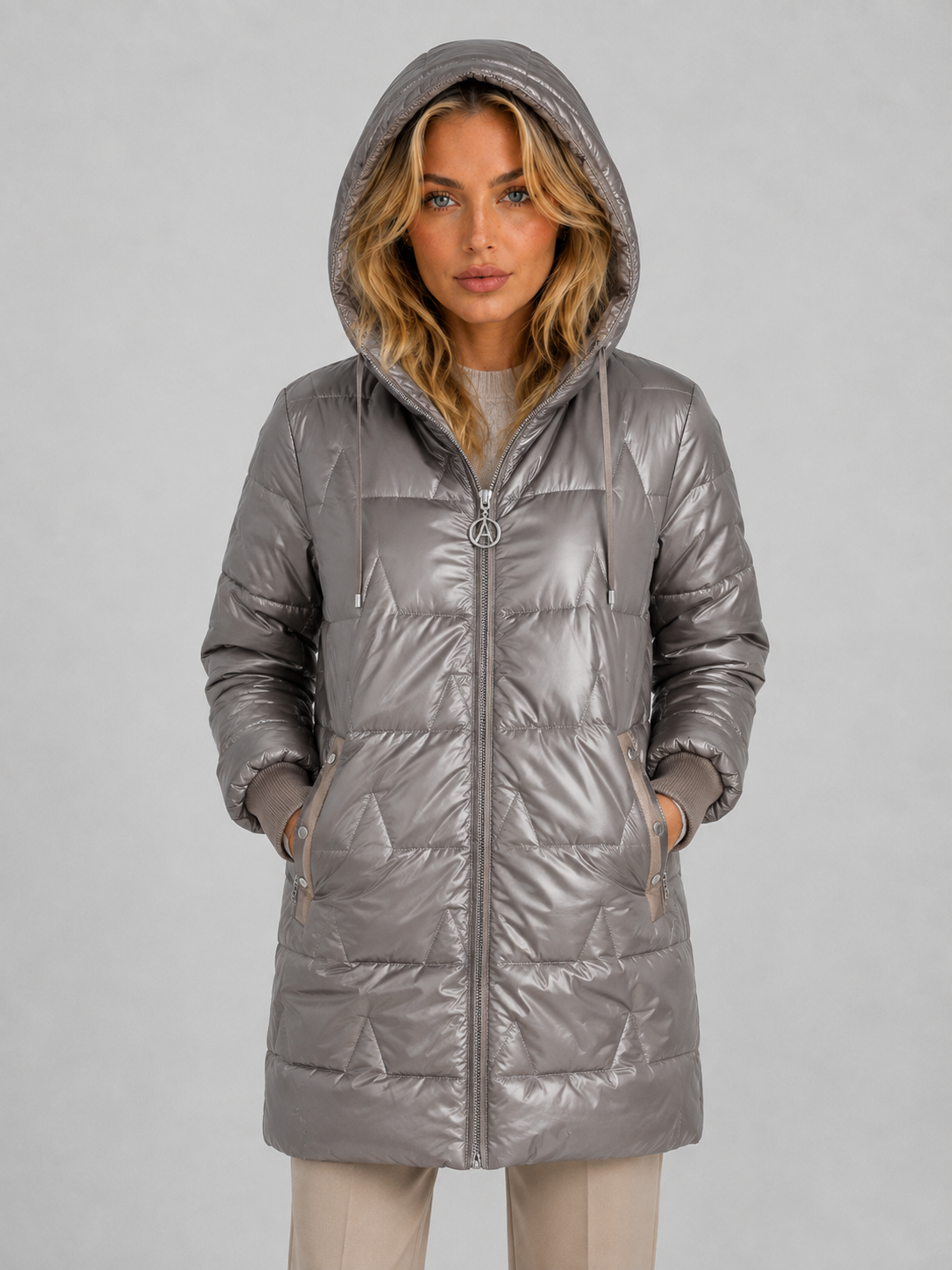 Isabella | Longline Hooded Quilted Puffer Coat