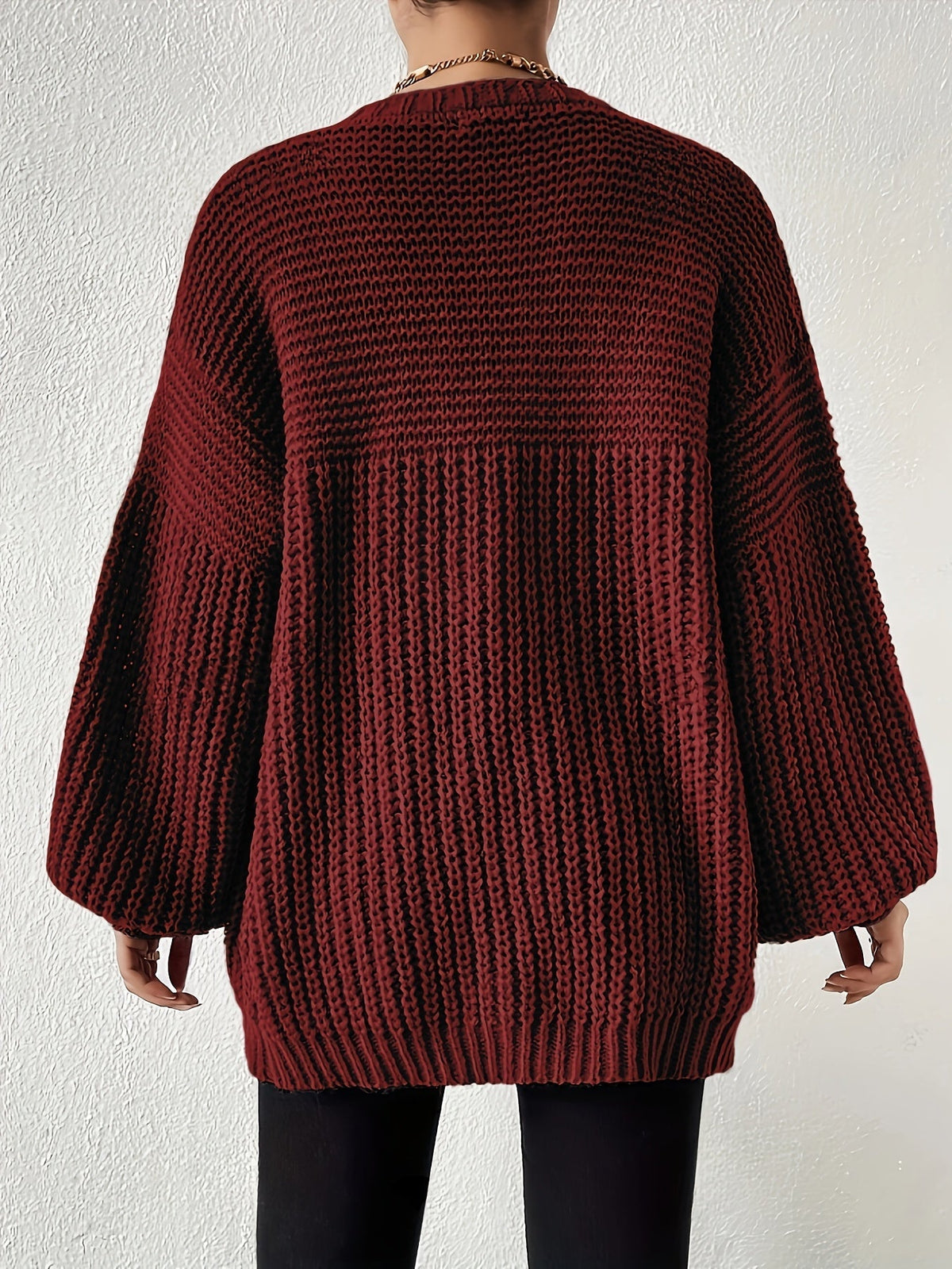 Odessa | Chunky Knit Balloon Sleeve Cardigan