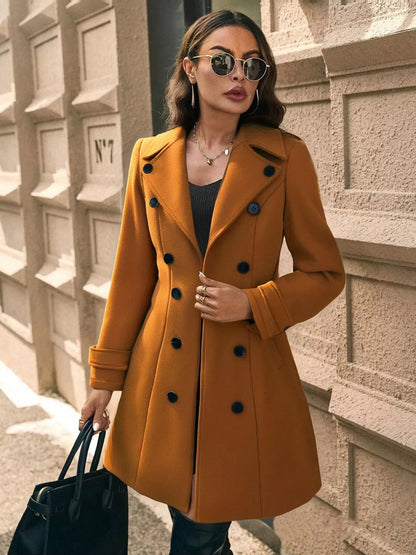 Sophe | Double Breasted Tailored Long Coat