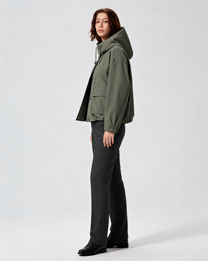 Olivia | Hooded Utility Pocket Jacket