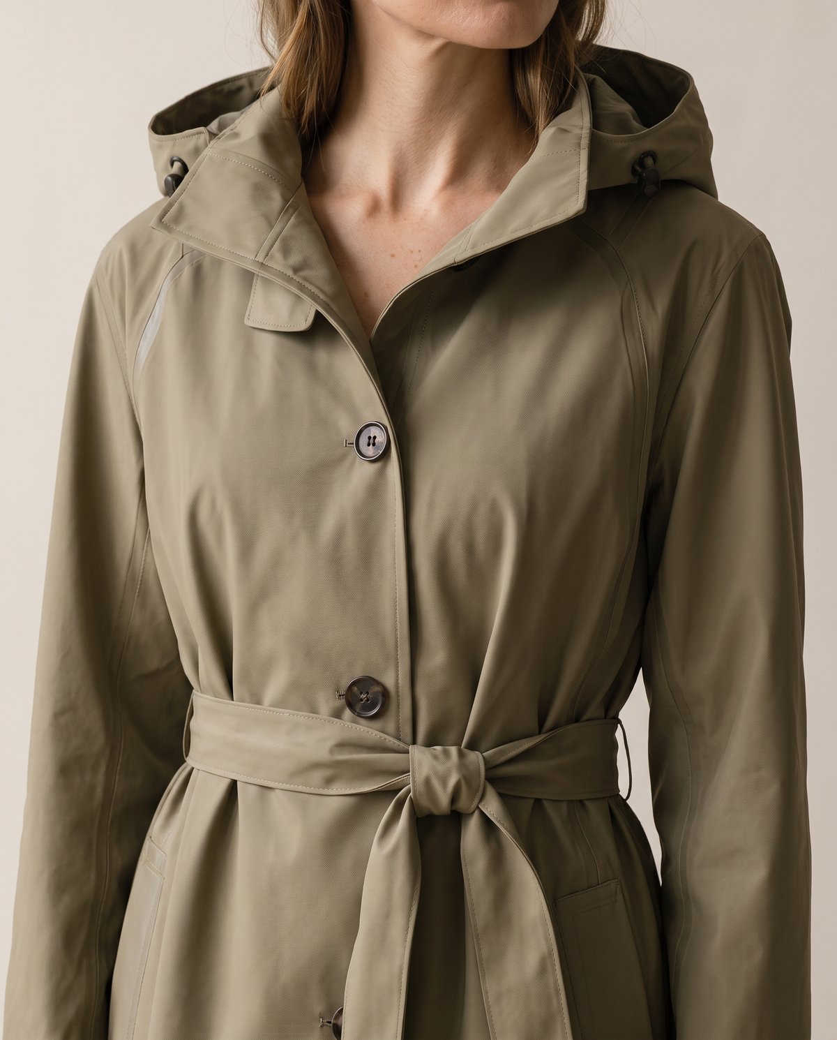 Tabitha | Waterproof Hooded Belted Trench Coat