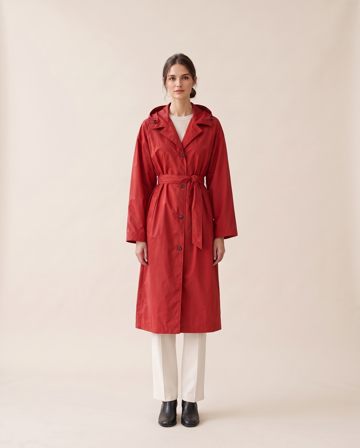 Tabitha | Waterproof Hooded Belted Trench Coat