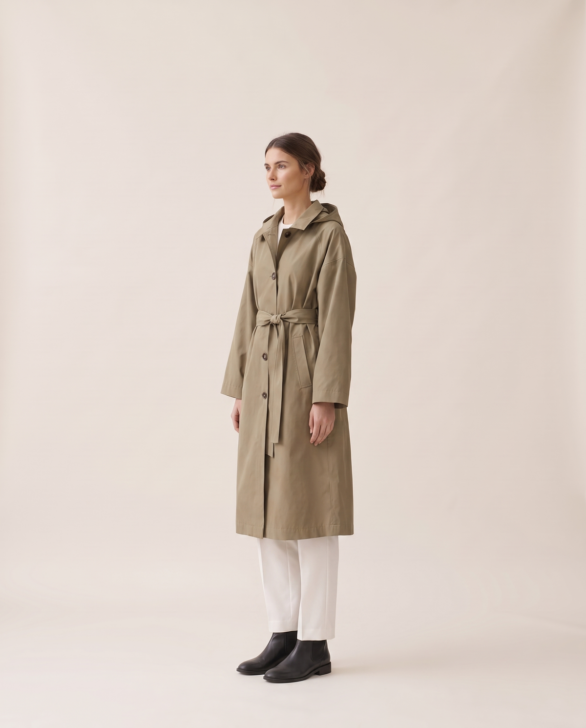 Tabitha | Waterproof Hooded Belted Trench Coat