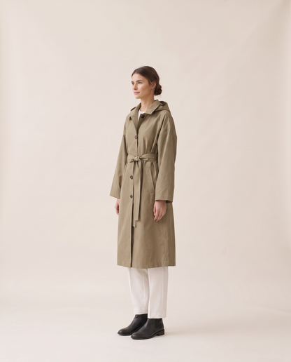 Tabitha | Waterproof Hooded Belted Trench Coat