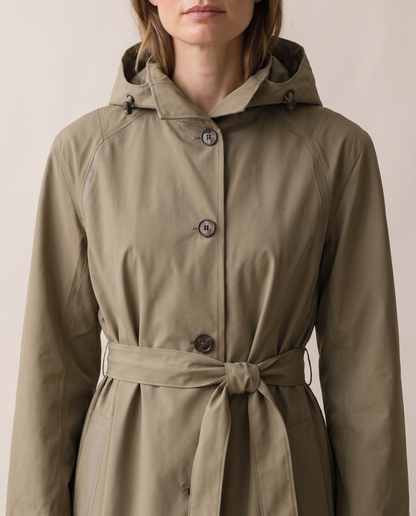 Tabitha | Waterproof Hooded Belted Trench Coat