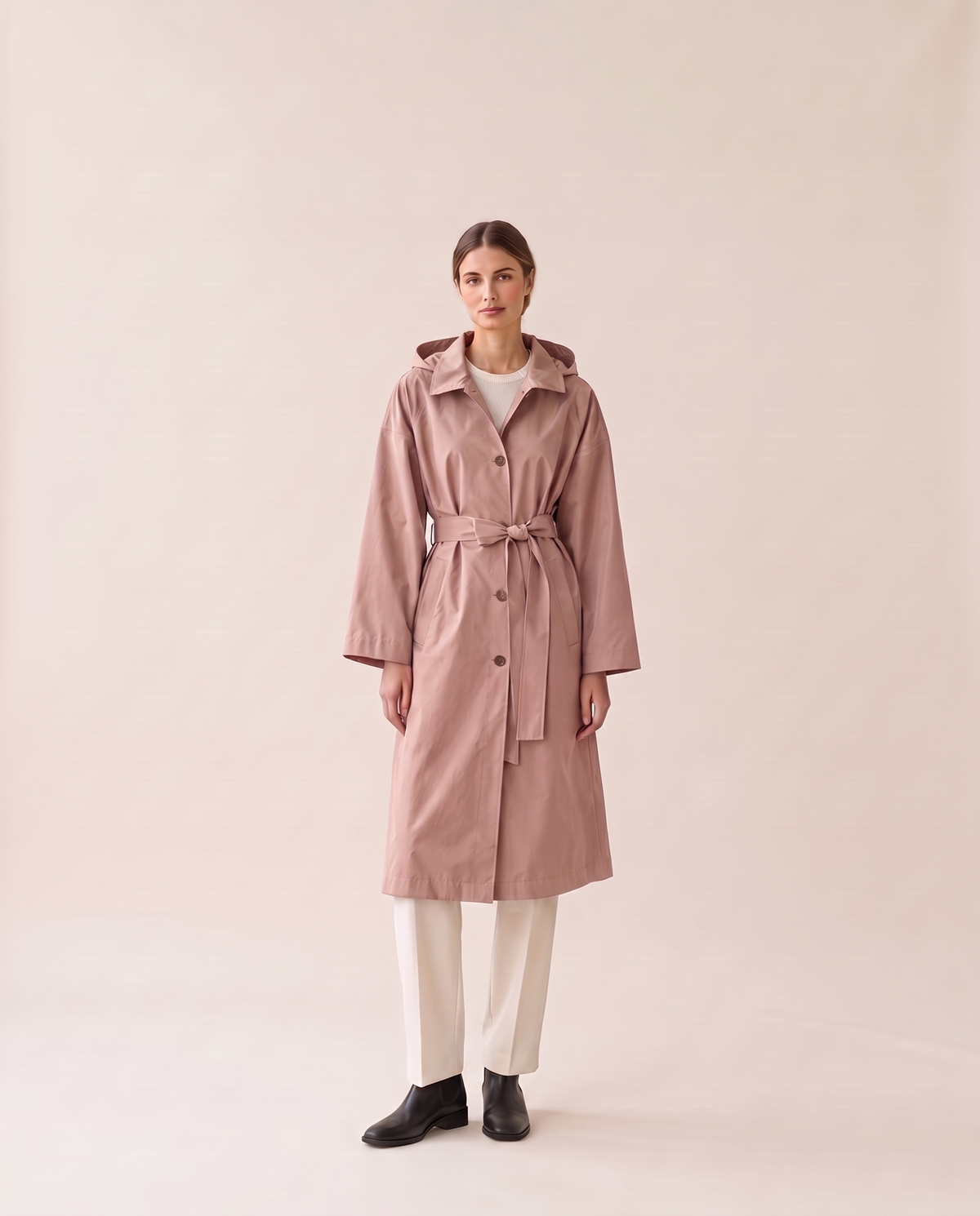 Tabitha | Waterproof Hooded Belted Trench Coat