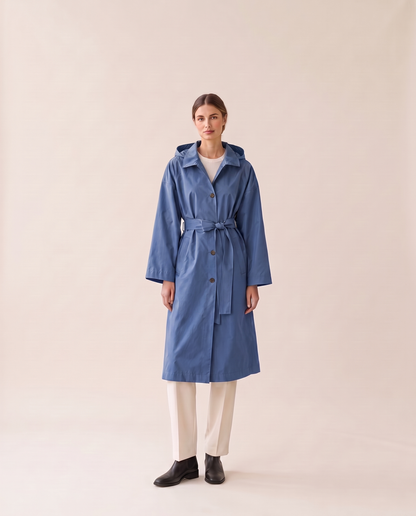 Tabitha | Waterproof Hooded Belted Trench Coat