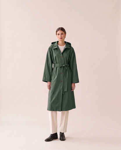 Tabitha | Waterproof Hooded Belted Trench Coat
