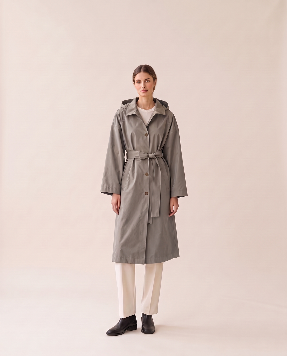 Tabitha | Waterproof Hooded Belted Trench Coat
