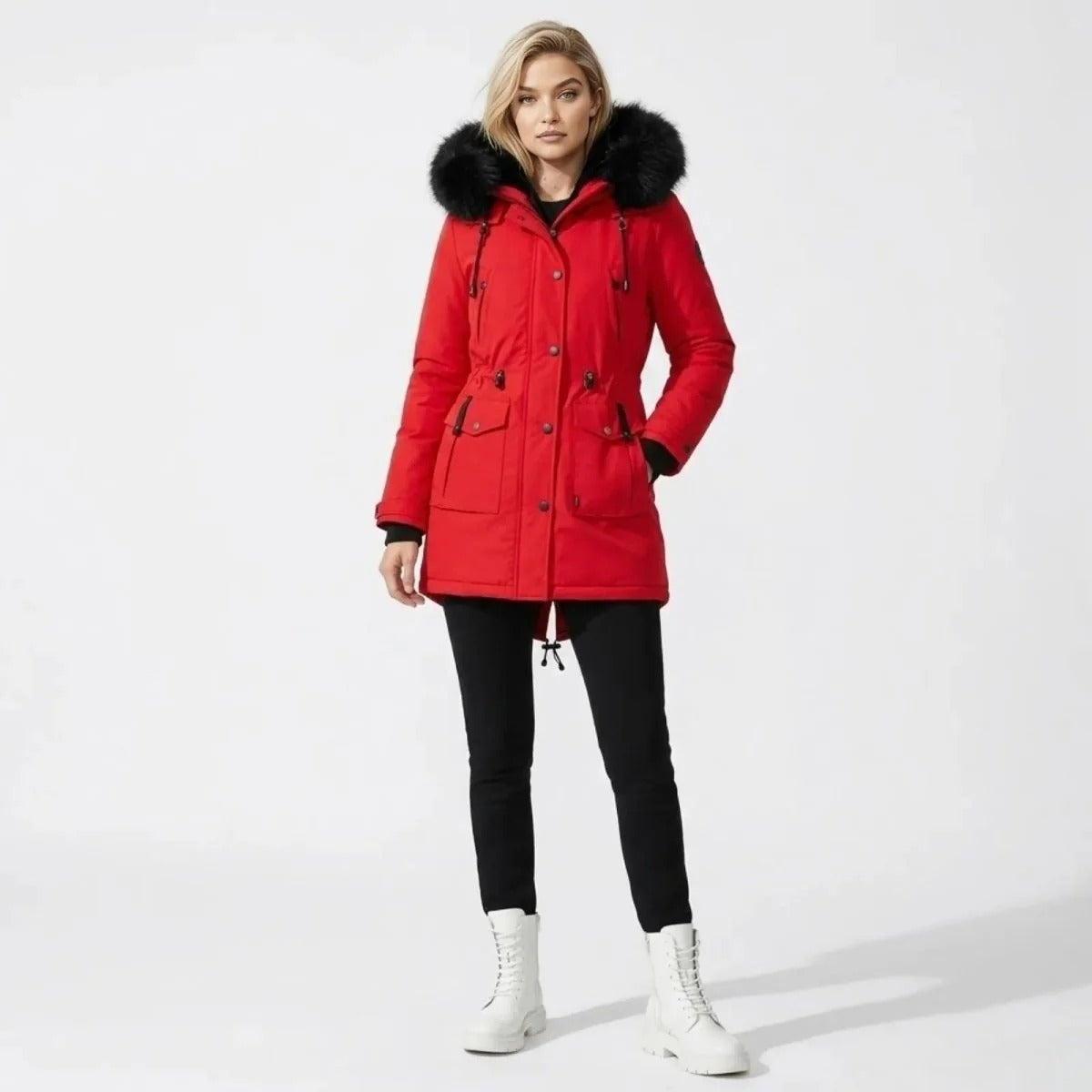Hailey | Faux Hooded Parka Jacket