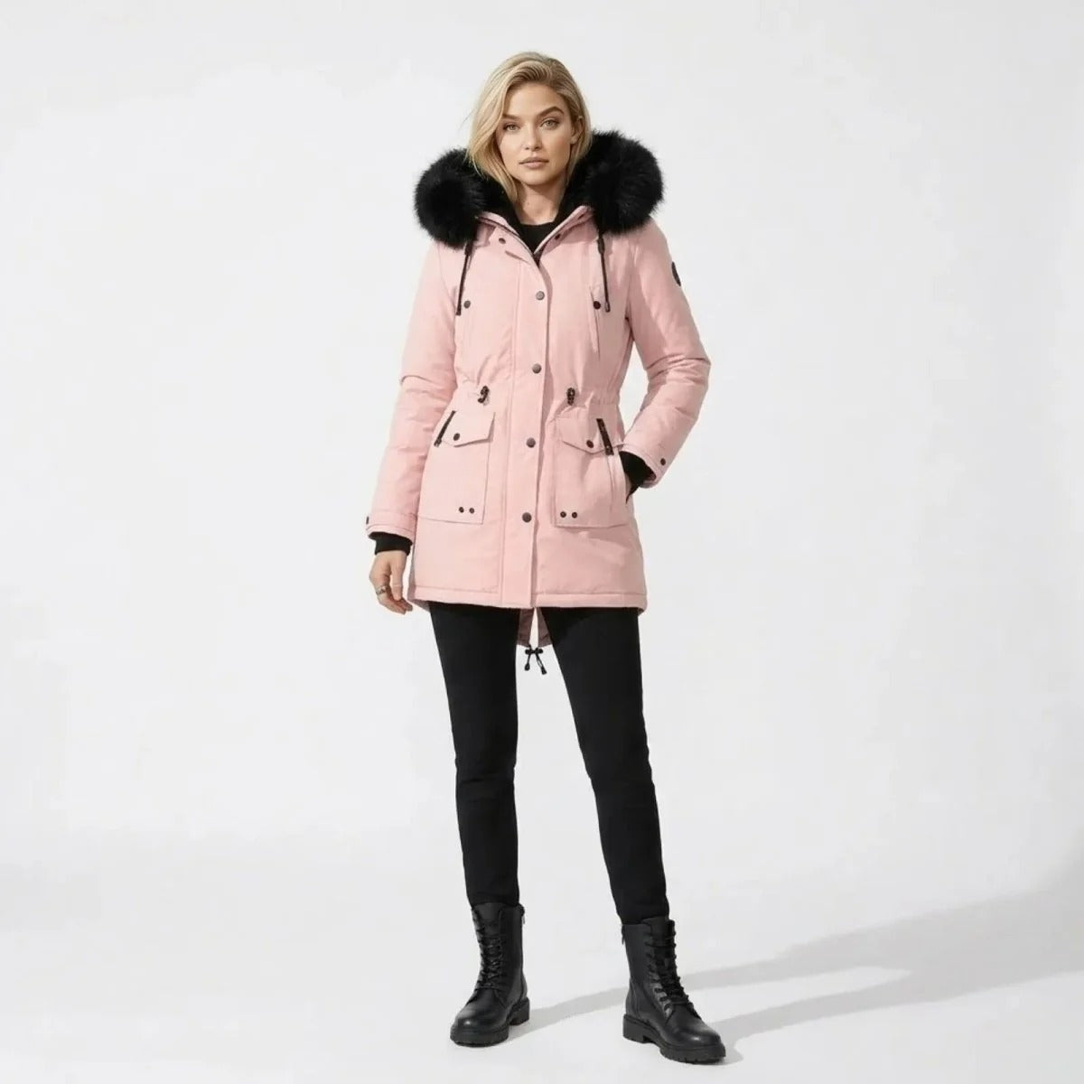 Hailey | Faux Hooded Parka Jacket