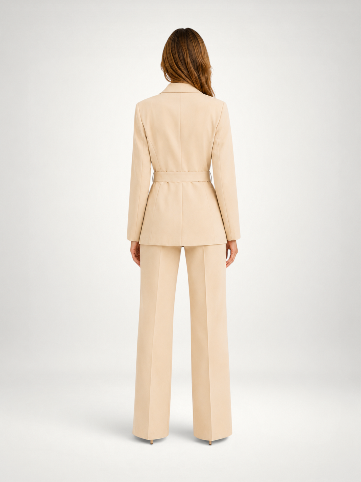 Octavia | Belted Blazer Wide Leg Trouser Set