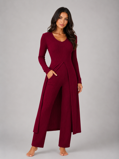 Serena | Ribbed Two Piece Relaxed Lounge Set
