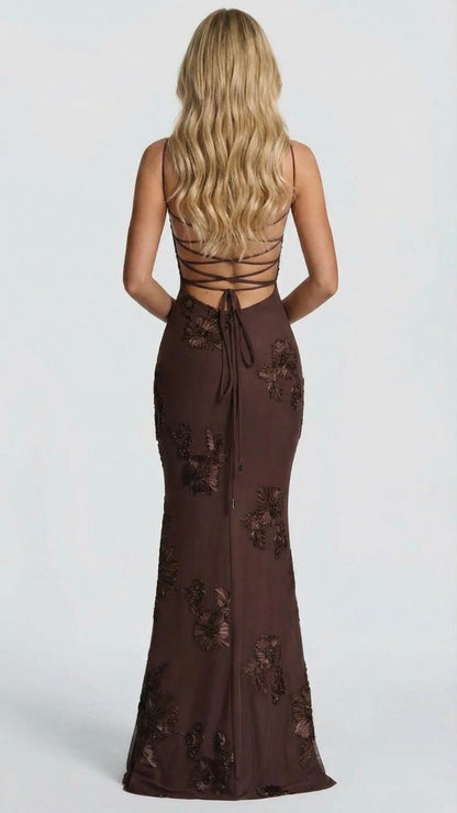 Verena | Sweetheart Floral Corset Maxi Dress