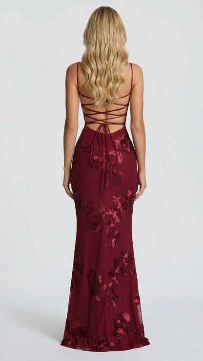 Verena | Sweetheart Floral Corset Maxi Dress