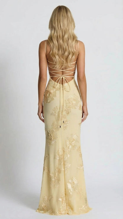Verena | Sweetheart Floral Corset Maxi Dress