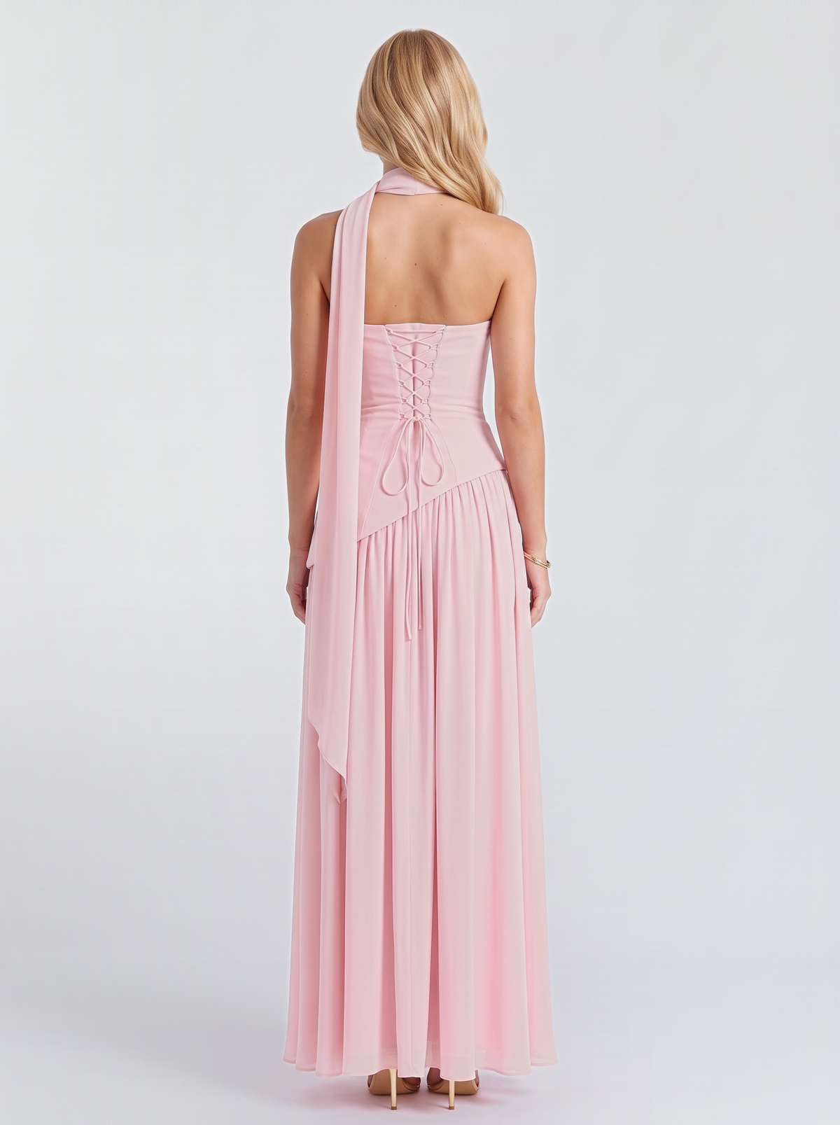 Xenia | Strapless Asymmetric Slit Maxi Dress
