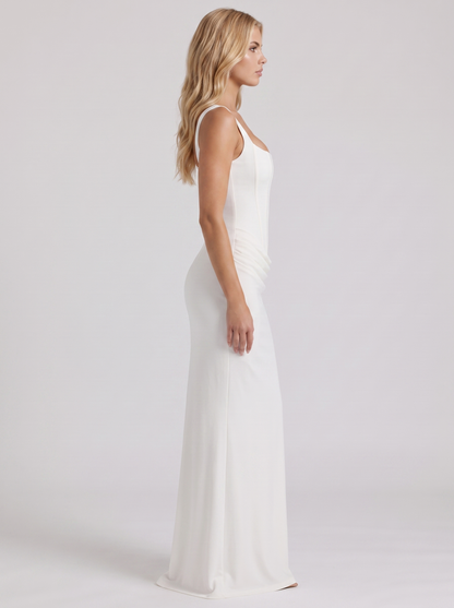 Salome | Square Neck Corset Column Maxi Dress