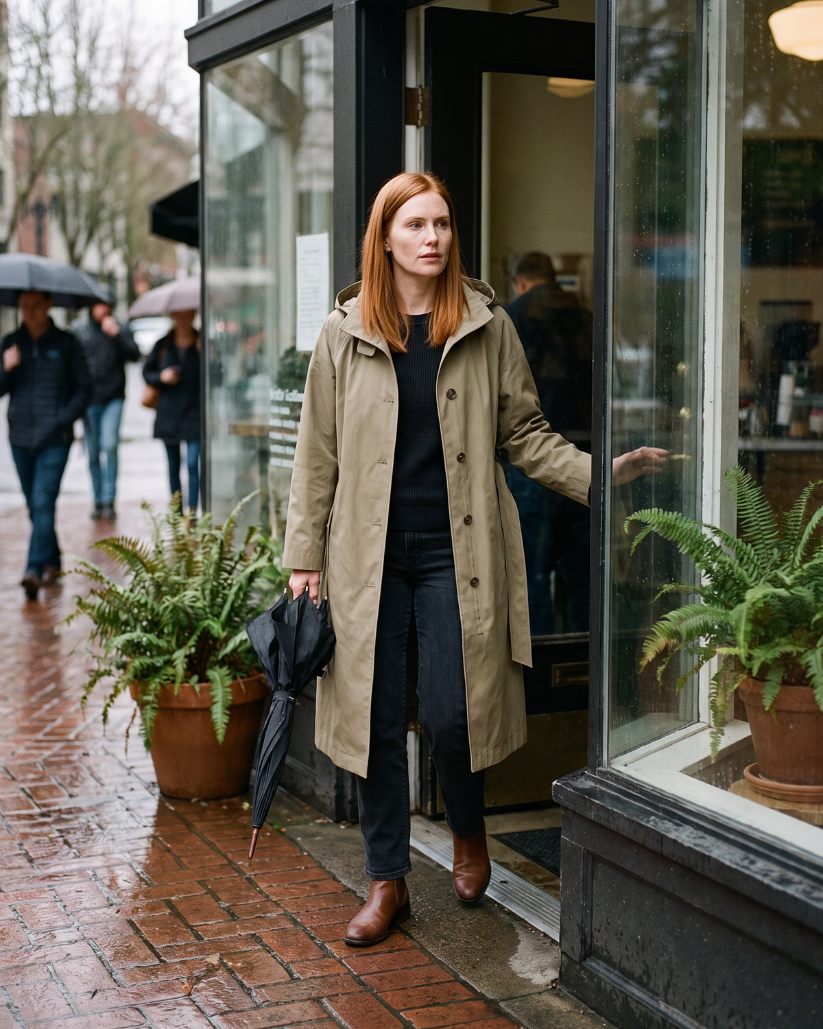 Tabitha | Waterproof Hooded Belted Trench Coat